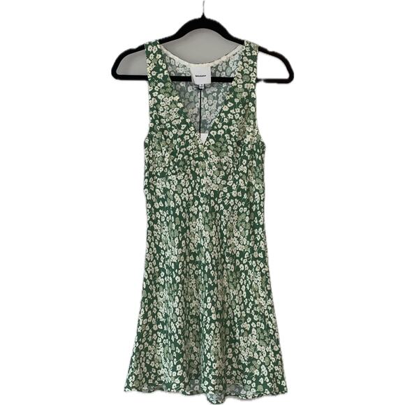 NWT Reformation Calix Dress Green & White Floral Mento Mini Size XS - Picture 5 of 8